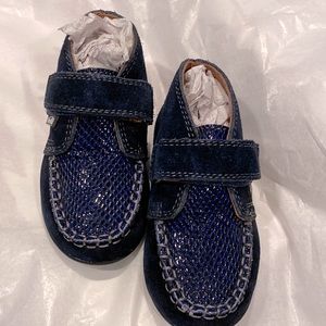 Brand New Venettini Navy Suede crocodile ankle booty baby first walkers